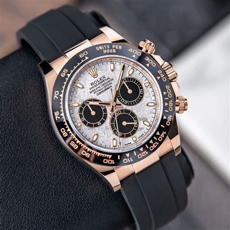 rolex daytona meteorite rose gold